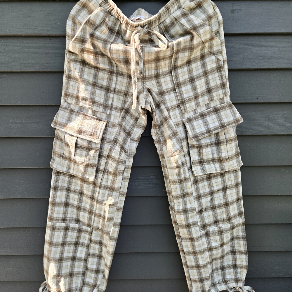Plaid Ankle-Length Women's Pants